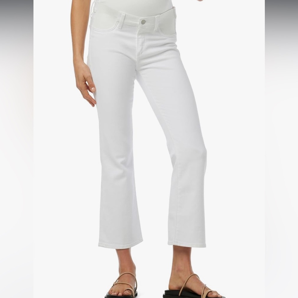 Joe's Jeans The Icon Mid Rise Ankle Bootcut Maternity Jeans in White
